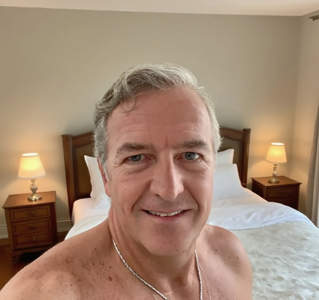 Create a mirror selfie with six pack body