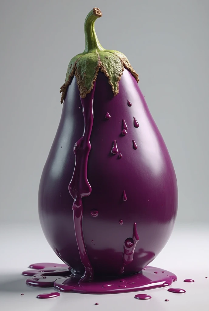rotten eggplant, decaying fruit, twisted stem, brown spots, overripe peel, mushy texture, dripping juice, oozing decay, cell shaded adult animation, vibrant colors, complementary tones, striking contrast, (best quality,4k,8k,highres,masterpiece:1.2),ultra-detailed  ( a dry, cracked stem and any other signs of decomposition), grotesque