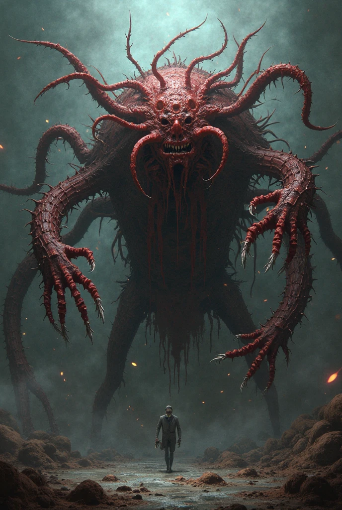 (highly detailed:1.2),(best quality:1.2),8k,sharp focus,(subsurface scattering:1.1),(nsfw:1.1), (award winning photograph:1.2),
(terrifying gargantuan eldritch horror:1.2)
(highly detailed background:1.3), RPG, Elden Ring, (horror fantasy:1.2), (hyperrealistic:1.2), dramatic lighting,artstation, artgerm, greg rutkowski, alphonse mucha, trending on artstation, trending on deviantart, wlop