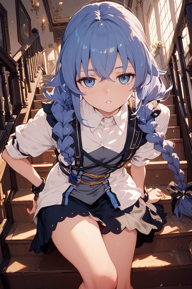 masterpiece, best quality,loli,(((kafuu chino))),blue eyes,((blush)), ((tears)), ((shy)),((gag)),((frilled socks)), ((((mary janes)))),((((arms_behind_back)))),((bondage)),((shibari)),