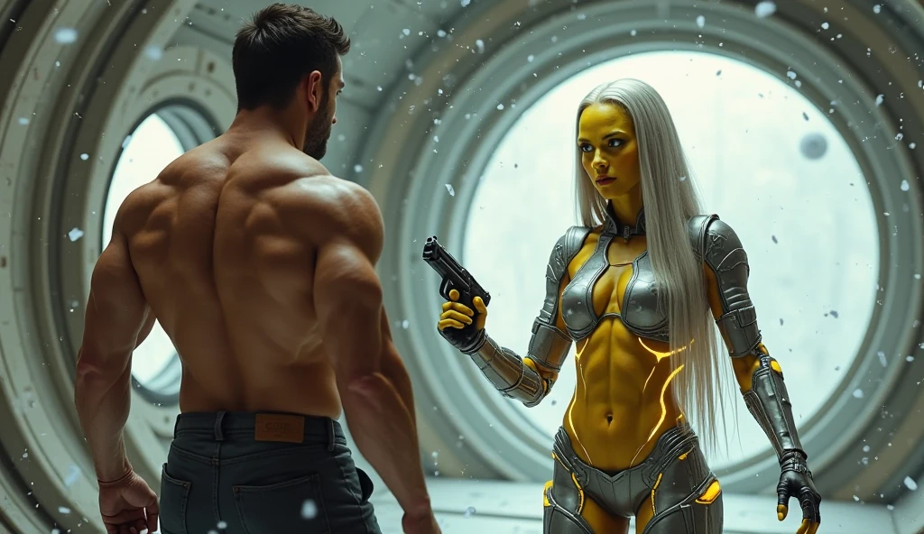 basado_en_la_pelicula_prometheus__mujer_perteneciente_a_la_tripulacion_de_la_spacecraft_prometheus__cintura_delgada_y_caderas_gruesas___abdominales y piermas musculosas. atacada por xenoform