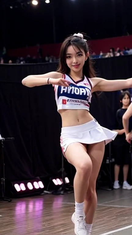 kpop girl idol, aegyo pose, cute expression, fashionable outfits, beautiful stage costume, bright colors, youthful energy, playful charm, perfect makeup, radiant smile, polished dance moves, mesmerizing performance, stylish hair, trendy accessories, energetic audience, lively atmosphere, dynamic stage lights, professional photography, high-resolution capture, vivid colors, sharp focus, vibrant backgrounds, stunning visuals, breathtaking moments, artistic compositions, charismatic presence, fan cheers, catchy music, addictive rhythm, captivating lyrics, expressive gestures, synchronized choreography, iconic dance routine, confident posture, bubbly personality, beloved idol, international fame, dedicated fans, fan interactions, fan meetings, autograph signings, social media updates.