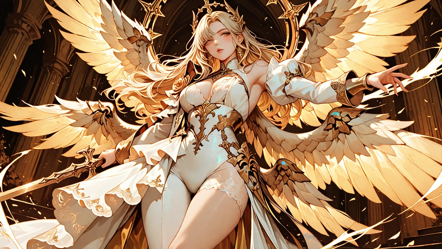 ((topquality)),(超High Resolution),(ultra-detailliert),(Meticulous Image),((Best Computer Graphics)),(The best works of art),Ultra-precise art,The art of striking images, ((Angel with broken wings:1.5)), Hellfire