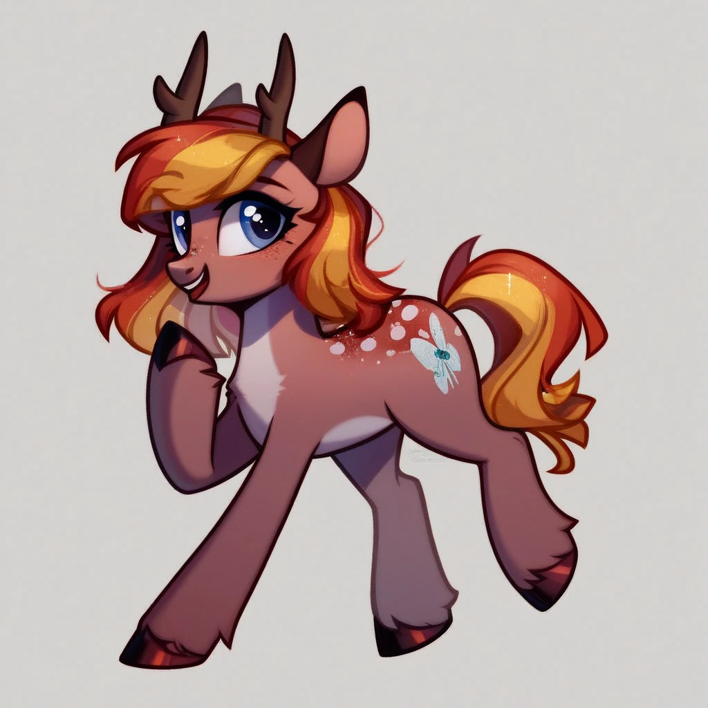 Female pegasus pony, brown fur, red hair, green eyes, green polka dot bandanna in hair on head, white feathers on wings, large crotchboobs, fishnet stockings, standing, anal penetration