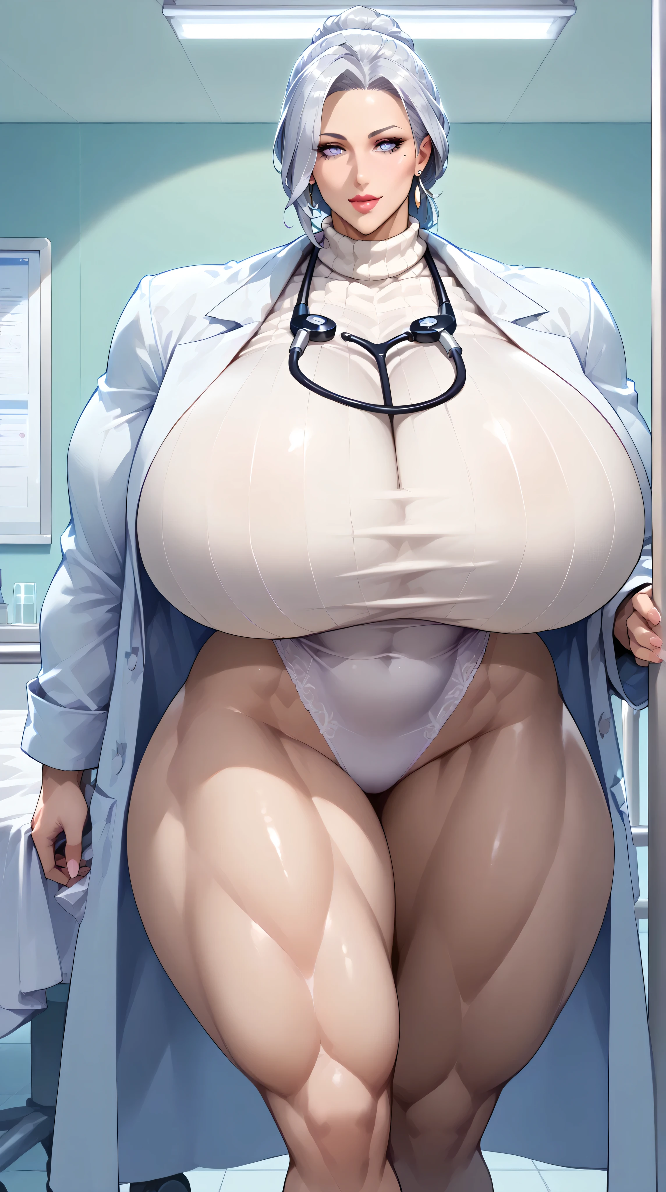 nurse uniform,hospital, latex nurse suit,nurses,busty,elbow gloves,labcoat,redhair woman,pink eyes , gigantic boobs ,medical instruments,asian nurse,two nurses,speculum,examination room,oversize boobs, ,big ass ,strap on, lay on table ,legs spreaded,giving birth,gyno chair , dentist,Milf,