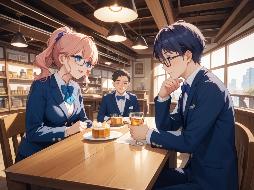 Here is a picture of a restaurant with lots of tables and chairs., cozy Cafe background, Studio Greeble Makoto Shinkai, pleasant Cozy atmosphere, Cafe interior, makoto shinkai&#39;style, Anime Background Art, ( ( makoto shinkai ) ), makoto shinkai. —h 2160, Cozy atmosphere, Cafe, Sunny atmosphere