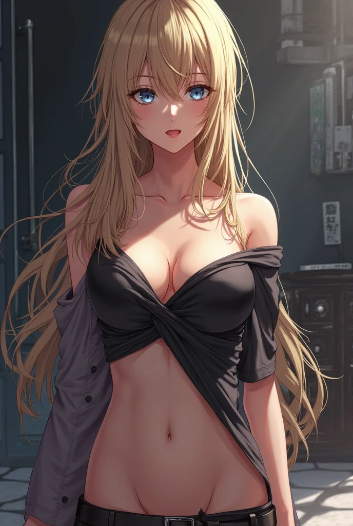 (Highest quality, High resolution), Portraiture, Elegant mature woman, blue eyes, Long Hair, Side bangs, blonde, Large Breasts, High resolution CG 8k, Beautiful CG, Soft Light,Sheer lingerie
