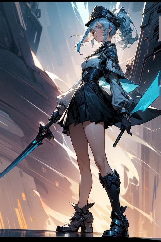 anime girl with a gun and a gun in her hand, cushart krenz key art feminine, 2. 5 d cgi anime fantasy artwork, mechanized valkyrie girl, by Yang J, cgsociety and fenghua zhong, stunning cgsociety, chengwei pan on artstation, ross tran 8 k, extremely detailed artgerm