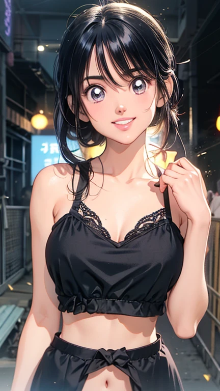 ((Highest quality、masterpiece、anime style、best quality、high resolution、8k、detailed、ultra-detailed:1.3))、Long legs:1.2, Beautiful woman with perfect figure:1.4、(Smiling:1.2), double eyelid、30-year-old female、((((One Woman,beautiful face,Beautiful face、night,Osaka,upper body:1.5)))),Big Breasts、High resolution, accurate, Anatomically correct, High-resolution model, high quality, Very detailed, Ultra high definition,evening gown,dress,cabaret girl, hostesses