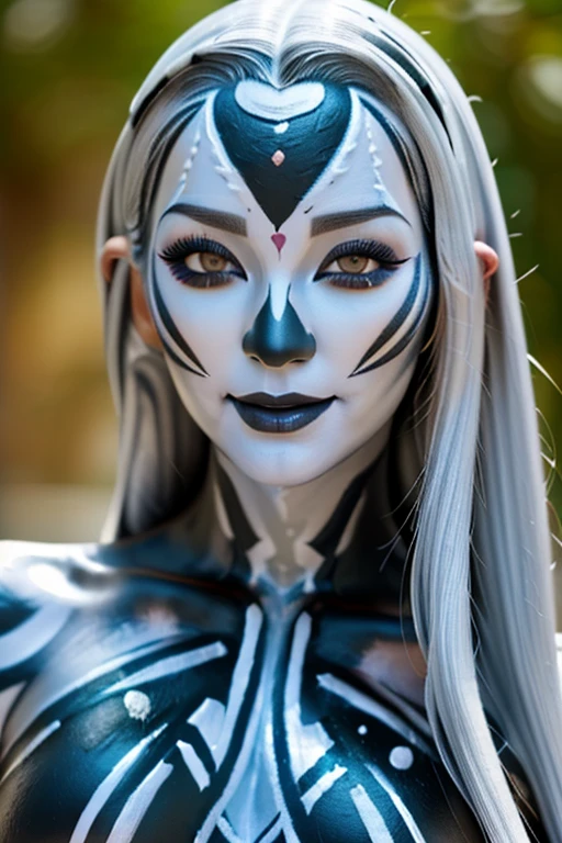 a demon with horns and white hair is posing for a picture, female humanoid creature, a demon, female demon, hyperdetailed fantasy character, dark demon succubus, portrait of an demon queen, demon princess, of an elden ring demon, demon character with smirk, demon, demon queen, complex fantasy character, side portrait of demon royalty