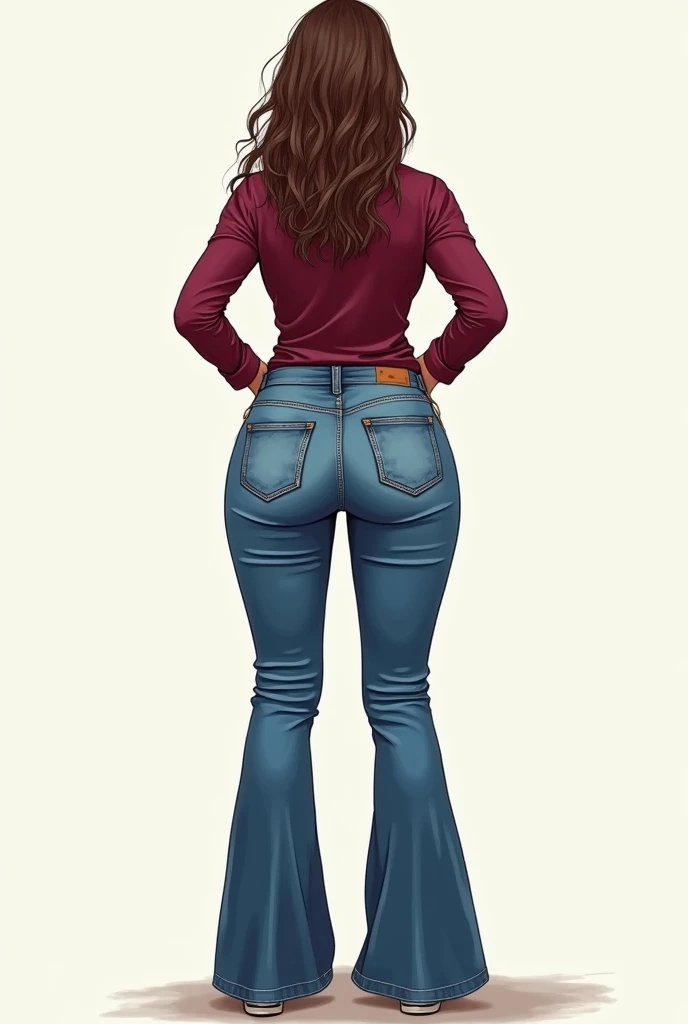 ((masterpiece, best quality)), ((((perfect anatomy)))), (((Curvy))), ((Latina with long red hair)), in ((white cotton high cut panties)), ((beige sweater)), ((wide hips)), (standing in front of a gradient screen), smirking, (((photo realistic)))