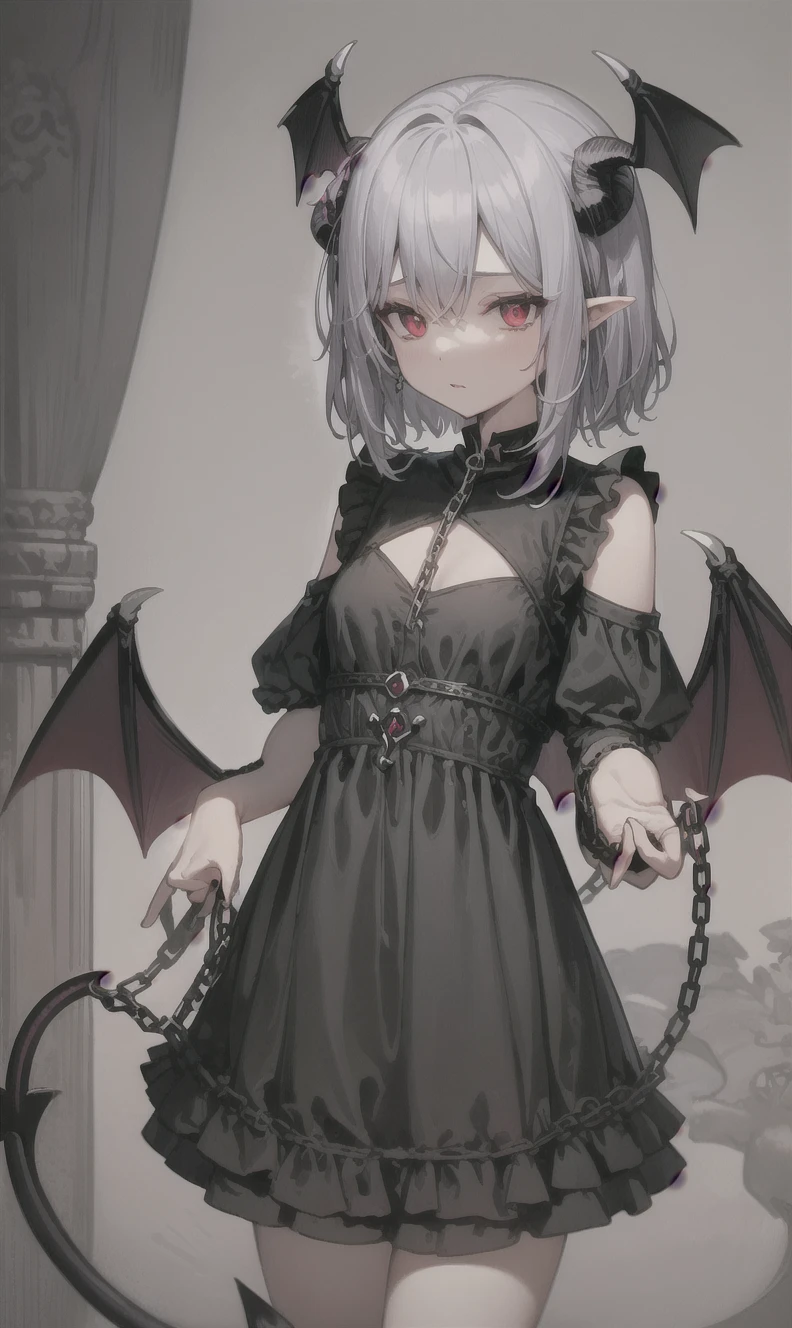 (Masterpiece, Best Quality, Hires:1.4), Detailed, Intricate Details, 4K,
1girl, solo, from behind, black dress, puffy sleeves, juliet sleeves, short white hair, curly hair, messy hair, floating hair, horns, dragon horns, black horns, jewelry,
<lora:Rabbit (wlsdnjs950):1.0>