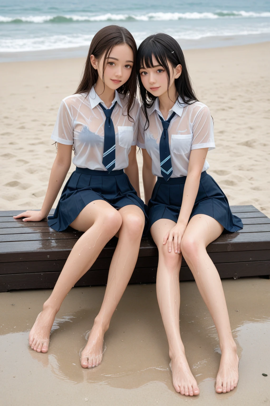 ((Highest quality)), ((masterpiece)), (detailed), One high school girl、loose socks、8K