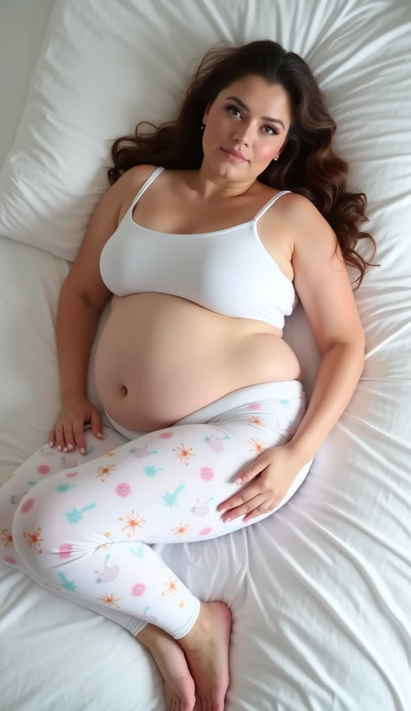 Sharp Focus: 1.2, Perfect Figured Pretty Woman: 1.4, Slender Abs: 1.2, (((Red-pink hair, Big: 1.4)), Indoors, Bedside, Highly detailed face and skin texture, Detailed eyes, Double eyelids, ((Erotic))), cute, (Big buttocks)), 8K, Earrings, Looking at the camera, Collar and Lead, Long Wavy Hair, smile, hair accessories, wide buttocks, big cleavage, 30 year old woman, gal, full body photo, standing, looking at camera, super high leg, pregnant woman, chubby figure, green lingerie, church, virgin road, big waist, smile, gal