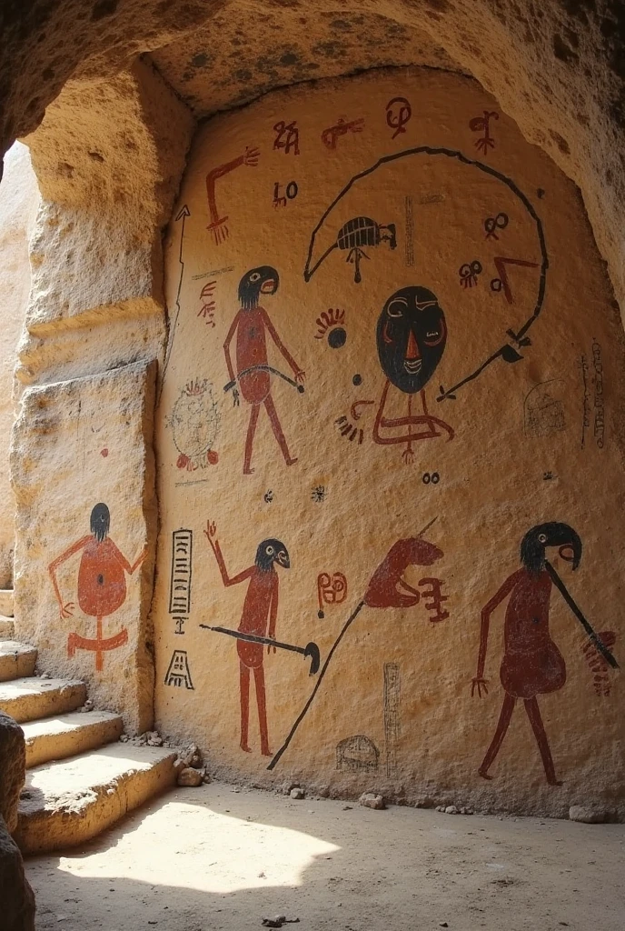A huge mural was discovered in the cave. The mural dates back to the BC era.、The murals found in ancient ruins are more realistic than the stone-carved paintings found in the ruins.、More like a photo、
Older