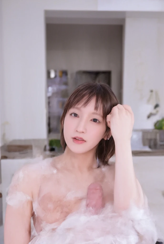 (masterpiece:1.2), Very detailed, Ultra-high resolution, (Realistic, photo Realistic:1.6), High-resolution RAW color photos, Professional photos, Dramatic lighting, 映画のFunctionalなシーン、Sharp focus:1.2, (Very detailed顔と肌の質感, Very beautiful eyes, Glossのある肌, Glowing Skin, Glowing Skin, Shining Face, Gloss, Oily skin, greasy face, Oily skin, greasy face, 強いGloss), Perfect Anatomy, Very detailed背景, 1 female, 25-year-old woman, Japanese women,Height: 168cm, (Short Bob Hair, Straight hair, bangs:1.3, Brown Hair), (Lean:Weight 1.0), (Flat Chest:1.6),(Slender legs:1.4)、(((dim:1.4)),(((Hotel Rooms))),((((Completely naked)))), ((Grab your penis:1.5))), (Erotic), ((Functional:1.5)),Earrings,((From the side:1.3)),((((Browsing Caution))))、((A face asking for sex))