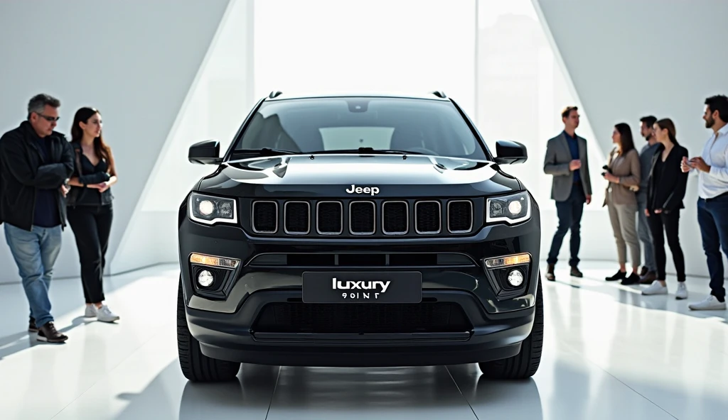 a sleek black supercar jeep, a sexy woman posing next to it, highly detailed, photorealistic, 8k, best quality, cinematic lighting, dramatic angles, glossy vehicle, elegant female figure, seductive expression, fashionable outfit, impeccable details, chiaroscuro lighting, cinematic composition