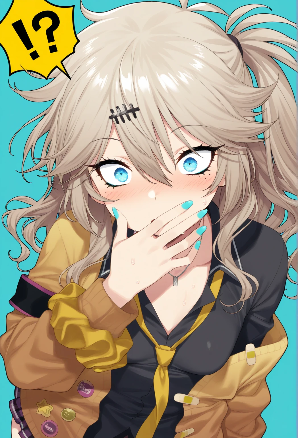 One Girl、Sailor suit、Sticking out tongue、Tongue piercing、blue eyes、Sharp Eyes、Long Hair、Yellow Hair、Blonde、looking at the camera、Invite to sex、Yankee、Canine、Fellatio gestures