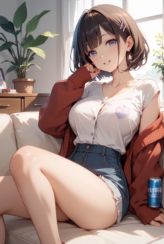 Highest quality、High resolution、Detailed Background、(Beautiful face in every detail:1.4)、Anatomically correct、(Normal number of fingers:1.2)、Highly detailed face、Detailed eyes、Beautiful women in their 20s、(Huge breasts:1.2)、Perfect body line、Bobcut、Long Hair、Wavy Hairstyle、Cute Eye Makeup、Cute Lip Makeup、Accentuate your cleavage、Model pose、Cute gestures、A cozy hidden cafe、(A beautiful woman enjoying coffee and chatting in a calm space with a retro atmosphere:1.5)、
From the design of the dress、Flower prints and stripes in soft spring colors are recommended、A clean and feminine dress is cute、
Combining a belt will make your waist look slimmer、A colored belt can also be an accent、
It's stylish to combine a white cardigan, etc., as an outerwear、You can wear it with peace of mind even on chilly days、
Casual items such as flat sandals are recommended、Combining a tote bag, etc., gives a cute atmosphere、
Earrings and necklaces、Combining a wristwatch, etc., will make it look more gorgeous、
Overall, it's a casual but clean look with a dress as the center.、very beautiful