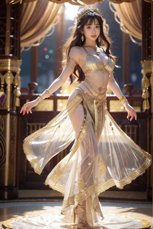 Beautiful woman in intricate Sophisticated and Timeless Outfit