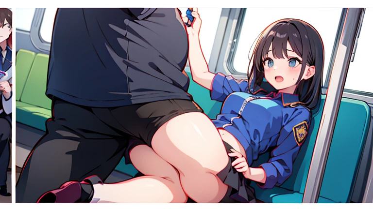 ,fubuki, blush,happy,I feel,(Ecstasy) ,,Open your mouth Masterpiece, Highest quality, , 2People Girls, Sex,Sweating profusely ,Massive cumshots in mouth and pussy,Trembling,Inserting cock into pussy、1 male,Blowjob,lick,Drooling,Massive from cock,