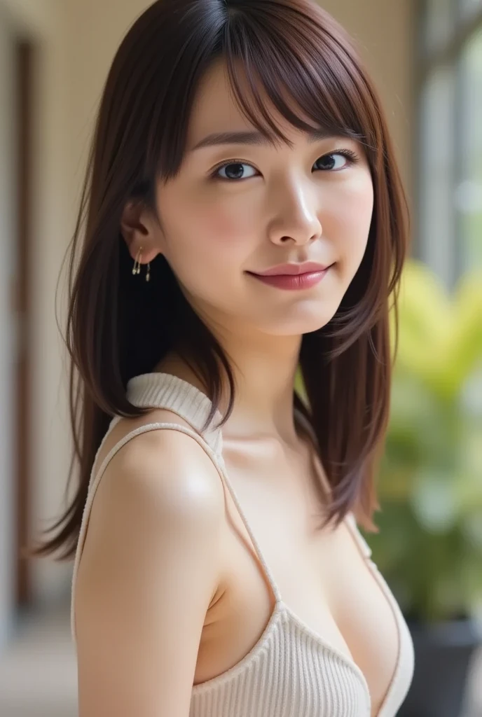(8K、Raw photography、top-quality、​masterpiece:1.2)、(realisitic、Photorealsitic:1.37)、ultra-detailliert、超A high resolution、1 girl、see the beholder、beautifull detailed face、A smile、Constriction、(Slim waist) :1.3)、Beautiful detailed skin、Skin Texture、Floating hair、Professional Lighting、Whole human body、Longhaire、a blond、white lace underwear、dress room、schools、Bob Hair、E-cup、Happy smile、sixteen years old、Red ribbons、a baby face、Childish smile、Suppin、Moisturizing lips、Thin pink lips