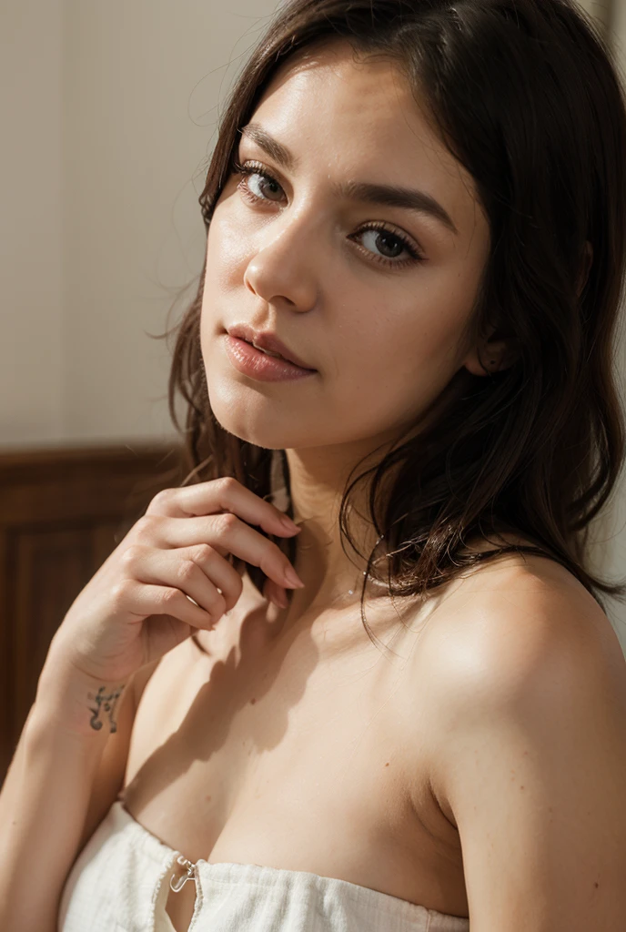((masterpiece)), ((best quality)), (high-resolution), (photo-realistic), (ultra-high detailed), (1girl), ((NSFW)), ((25-year-old Kendall Jenner the daughter of a plantation owner from Georgia in the southern states in 1862)), ((Hair tied up in the style of a young Victorian lady)), full body, ((dressed in a sexy pink cotton panties)), ((Topless)), (hyper-detailed face), ((small breasts)), ((small hands))