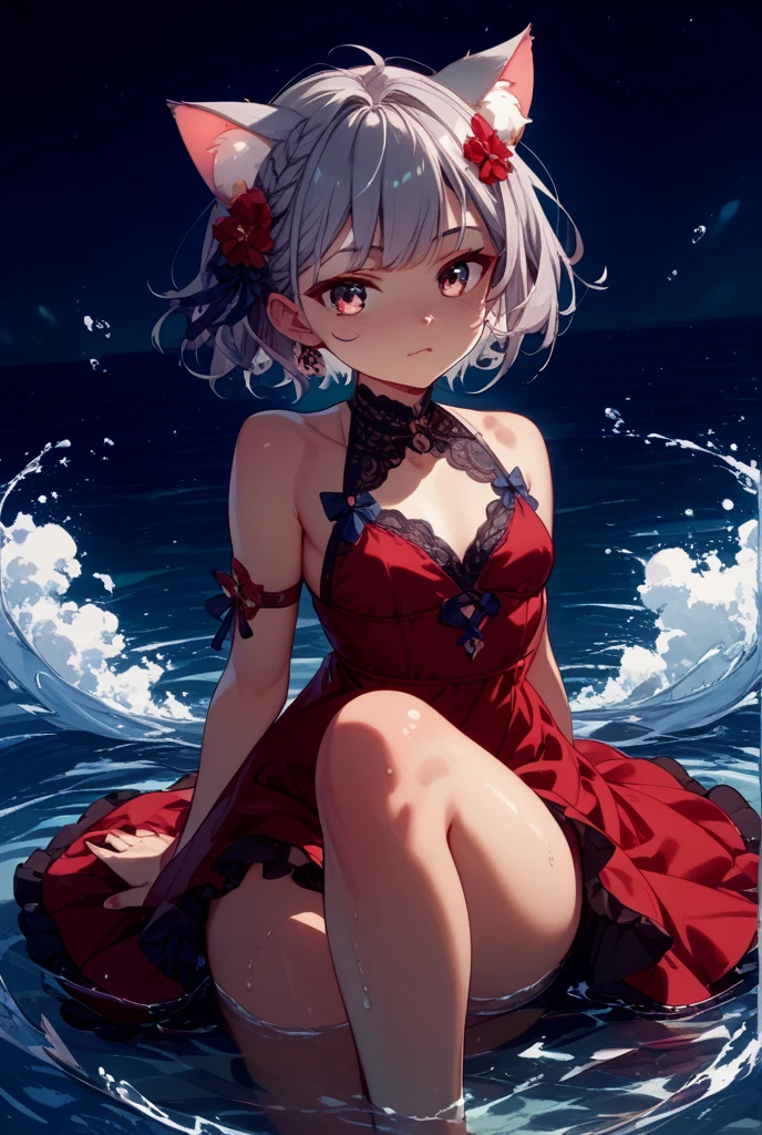 ((obra-prima)), ((melhor qualidade)), Altas, (Kei1), 1girl, sozinho, (((((Full Length Red Dress))))), ((((Vestido vermelho longo)))), (olhos azuis), (((cabelo longo))), (fita), (franja), 鎖骨, (cabelo grisalho), (faixa de cabelo preta), ((((Ela tem uma cara feliz)))), neck ribbon, (cabelo entre os olhos), middlebreasts, (((Tiroteio de Cowboy))), (((sorriso))), (corpo completo anatomicamente correto), ((Full retail scenario)), ((((Ela usa um vestido vermelho longo detalhado)))), perfect hands, dedos reparados, perfect feets,1 garota, serene expression, olhos hipnotizantes, (((cabelos longos e lisos)), fluttering dress, postura equilibrada, pele de porcelana, blush sutil, pingente de cristal BREAK hora dourada, (Rim lighting): 1.2, tons quentes, reflexo do sol, sombras suaves, cores vibrantes, painterly effect, dreamy atmosphere BREAK scenic lake, montanhas distantes, salgueiro, calm water, reflection, nuvens iluminadas pelo sol, ambiente tranquilo, idyllic sunset, ultra detalhado, arte oficial, papel de parede 8k da unidade, zentangle, mandala
