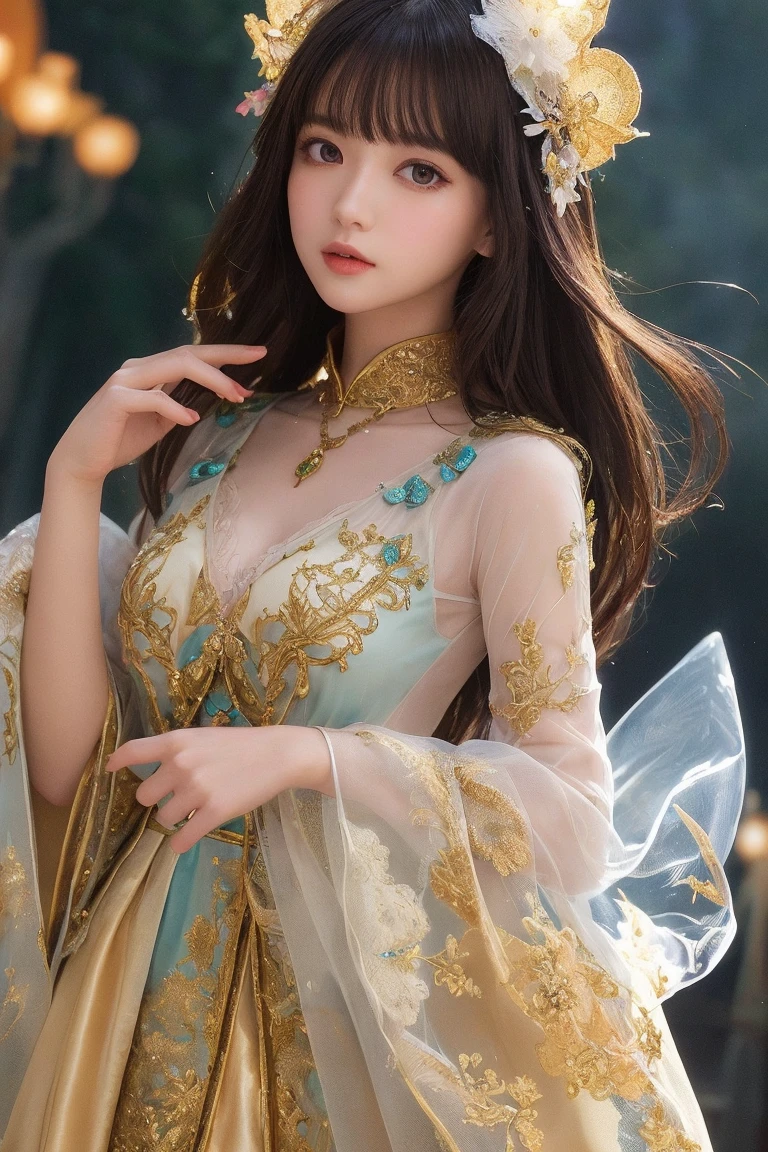 (Best quality,masterpiece,ultra realistic:1.3), (extremely intricate masterful beautiful:1.3), (hyperrealistic photography,photorealistic:1.4), (extremely ultra-detailed),RAW, (natural skin, detailed skin), (skindentation:0.3), (Art Nouveau:1.3),(vivid colors:1.3),(close portrait:1.3),(Beautiful fractal art:1.3),(((photo raw)), Hard Edge Lighting and hard lighting Bokeh Panorama , ,),girl,1girl,peerlessly beautiful idol, beautiful detailed eyes,showing fashion wear,(see-through_clothing),(very_long_hair),(Elegant posture),shine,glowing,sparkling, film grain texture,analog photography aesthetic,dynamic composition,beautiful spirals, energy coalescing and vibrating,(dynamic angle,dynamic pose),(Close-up photo:1.3),
gothic_lolita,wearing see-through (gown:1)
(slim upper body clothing, henley neck, plasma-lace silk, Holographic Projector Walls, Cuffed Sleeves, floor-length, empire waist, Sheer Panels, button closure,,Side pockets,,statement necklace,,Stone Wash,,ventilation),(armlet, incandescent very, very slightly included (vvs1) amethyst, asscher cut, step cut facets, 7.00 carat, enchanting, greasy, bronze, unyielding, tenacity, irradiation, eight-prong setting, local, extraordinary, engraved, artisanal, artistic expression),(meadows, new moon),(phthalo turquoise nocturnal dust peridot),(fairy academy of enchantment, bamboo, Outdoor Chandeliers, lanterns (traditional or modern)),
(gold),(silver),colorful aura,diamond,platinum, luxury,charming,alluring,seductive,erotic,enchanting,cleavage,panties,
SimplePositiveXLv2