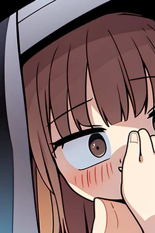 (A woman giving a blowjob to a boy chained to a wall)、Oneshota、Puzzled、Embarrassed、