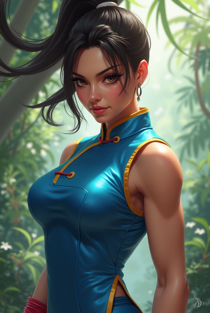 Kaede, short black hair, brown hair,ponytail ,medium breasts, standing, smiling, ,solo ,standing, upper body, smiling close up,
KaNin,black thighhighs,gloves,sleeveless, short orange kimono,elbow gloves,sandals,ninja, cleavage,
night time, forest,
(insanely detailed, beautiful detailed face, masterpiece, best quality)
<lora:Kaede-10v3:0.7>