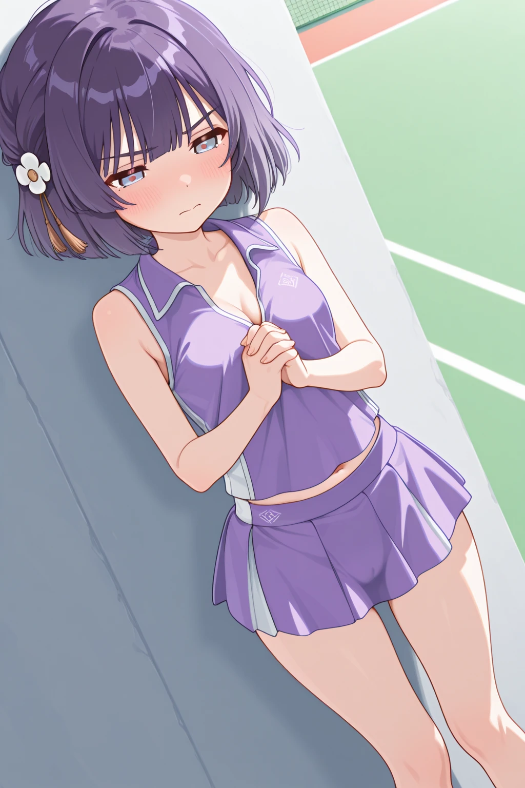 A cel-shaded anime,raffed Asian Girl with a jacket and socks posing on a tennis court, a Surreal school girl, High school girl posing, Surreal school girl, Young and skinny gravure idol, Young Sensual Gravure Idol, Asian Girl, so beautiful, Cute school girl, Young and cute gravure idol, Real young gravure idol, beautiful asian