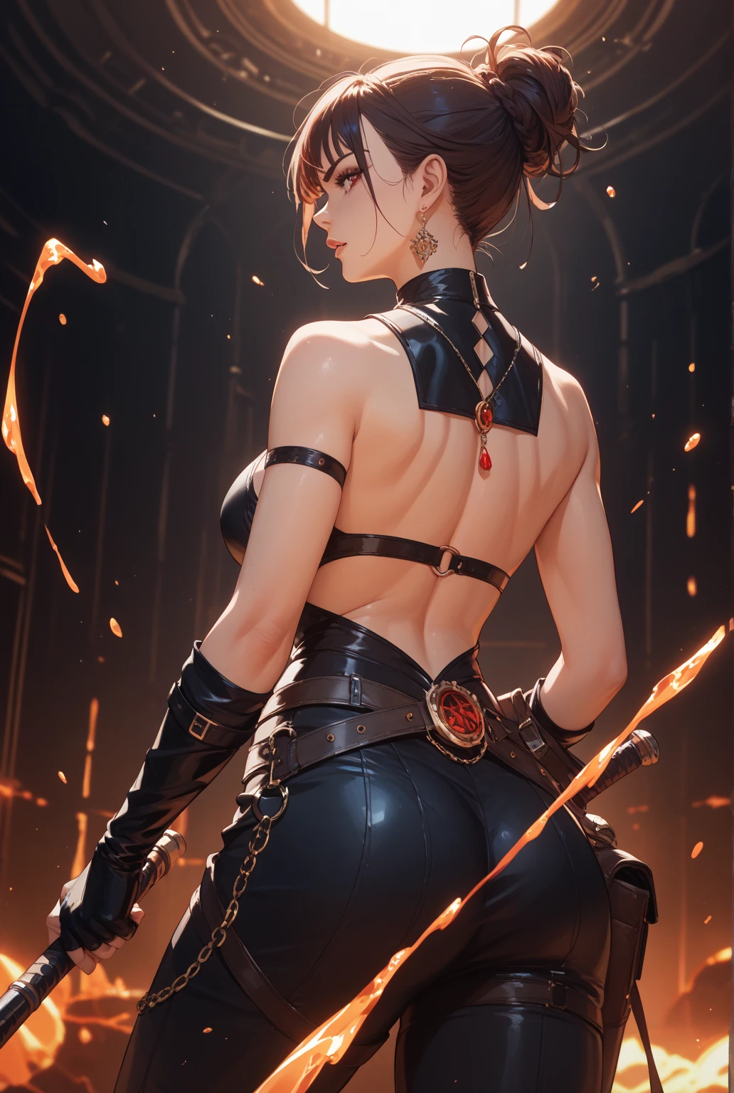 (masterpiece: 1.2, best quality), (1 loli, solo), small breasts, bubble ass, (Dynamic posture), (bright skin, crimson red skin), crimson red skin, demon girl, red skin, thin and lacy gloves, ( small demonic horns:1.1), (Lilith \(Darkstalkers\)), (heaven), fringe, (jewelry, golden ornament:1.15 ), large pelvis, blue (pantyhose:1.1)
