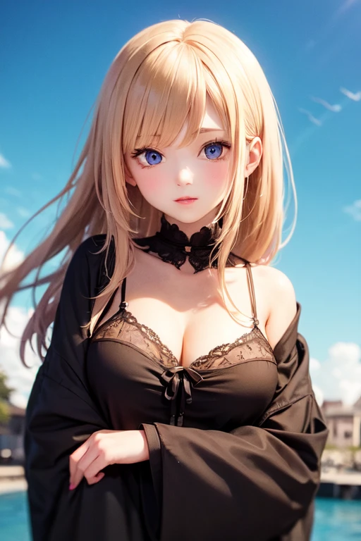 (UHD, retina, masterpiece, accurate, anatomically correct, textured skin, super detail, high details, high quality, best quality, high res, 1080P, HD, 4K, 8k, 16k), (beautiful detailed eyes, beautiful detailed lips, extremely detailed eyes and face), (soft lighting:1.5), physically-based rendering, vivid colors, (large breasts:1.5), (portrait, shiny hair, shiny skin, blush), (bokeh), eye reflection, (fur bikini, fur cloak:1.5), blonde hair,