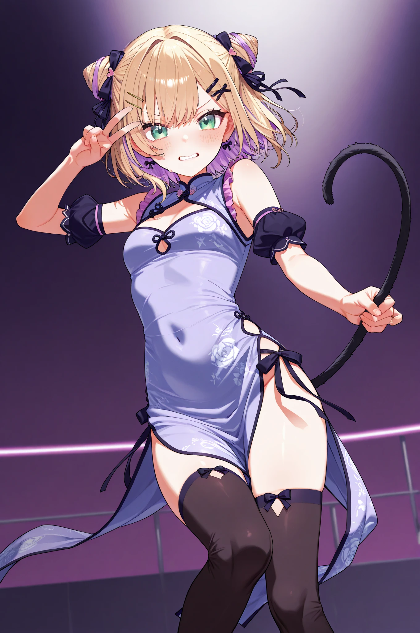 (Obra Prima), (Max Quality), (Ultra Detail), (Best Anatomy), Official Art, One Girl, Loli with Light Colored Hair, Petite Girl, Nurse, See-Through Robe, Small Breasts, Cleavage, Off Shoulder, Underboob, Side Boob, Thigh Focus, Navel Bare, Low Angle, Wet and See-through, Deep Forest Fountain