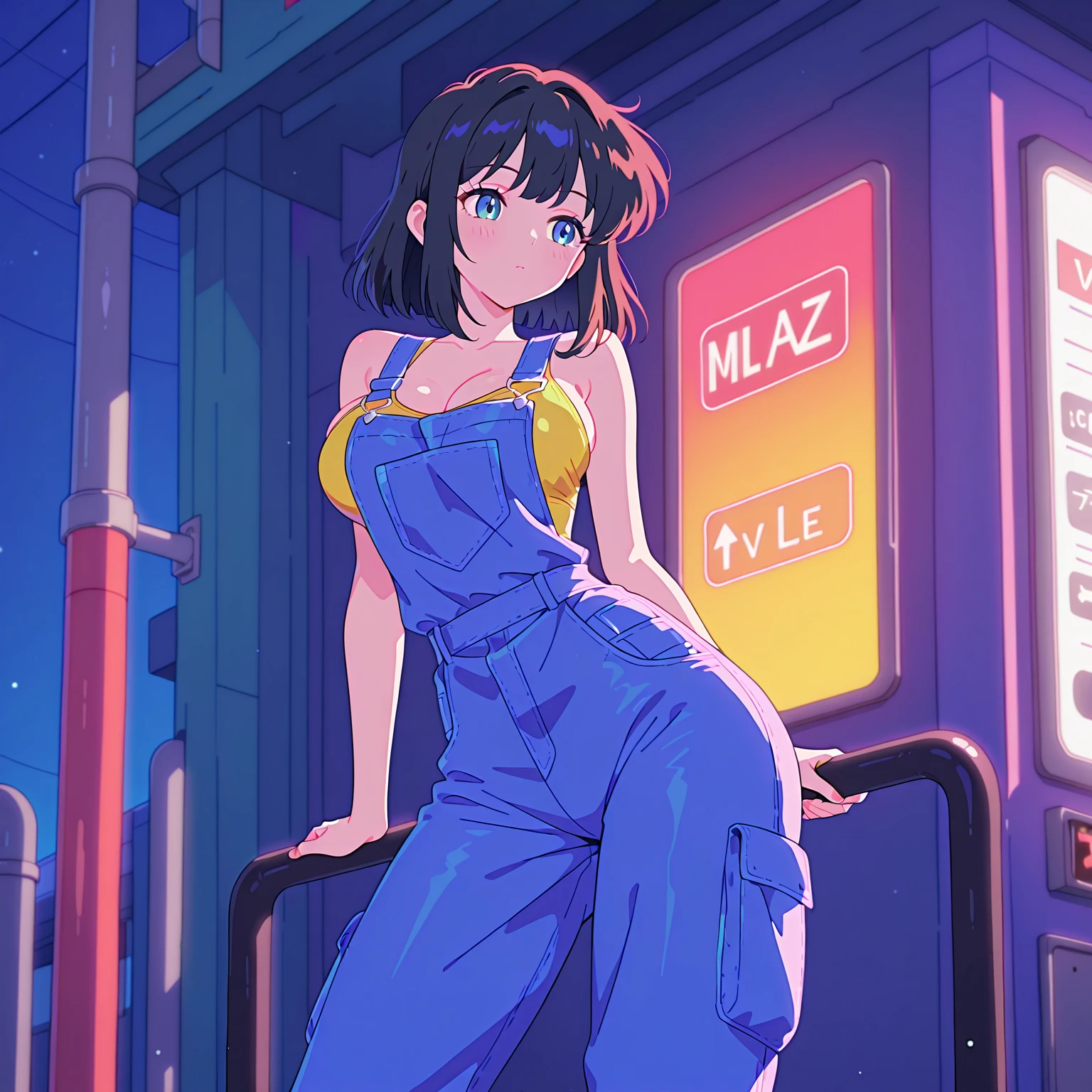 uma pintura digital da supergirl, cabelos longos, arte cyberpunk de Josan Gonzalez, vencedora do concurso behance, afrofuturismo, synthwave, neon, neon brilhante,coxas grossas, cintura fina, sensual, pouca roupa, Erotic art, anime, roupas  rasgada de batalha, corpo suado, NSFW, seios grandes, bunda grande, HD, 8k, Alta qualidade, detalhes, corpo perfeito, destaque o corpo, detalhe no rosto perfeito, Detail in the background
