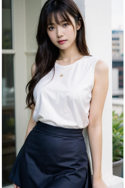 the Extremely Detailed CG Unity 8K Wallpapers、top-quality、ultra-detailliert、masterpiece、realisitic、Photo Real、extremely detailed cute girl、20yr old、((skirt lift by yourself)))、(Lifted by yourself)、panties on、panties focus、red blush、cparted lips、looking at the viewers、Semi-body shot、(in a tokyo street)、nudo