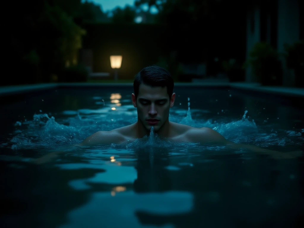 A masterpiece photograph of a man, showcasing an outstanding cinematic aesthetic. The image, with a 1.4 aspect ratio, captures the man in a bathtub, completely nude, and nonchalantly holding a cigarette between his lips. The bathtub is filled with bubbles, and the man's body is highlighted by the warm, golden light emanating from a nearby window. The overall atmosphere is one of elegance and sophistication, as if to depict a moment of pure indulgence and relaxation.
