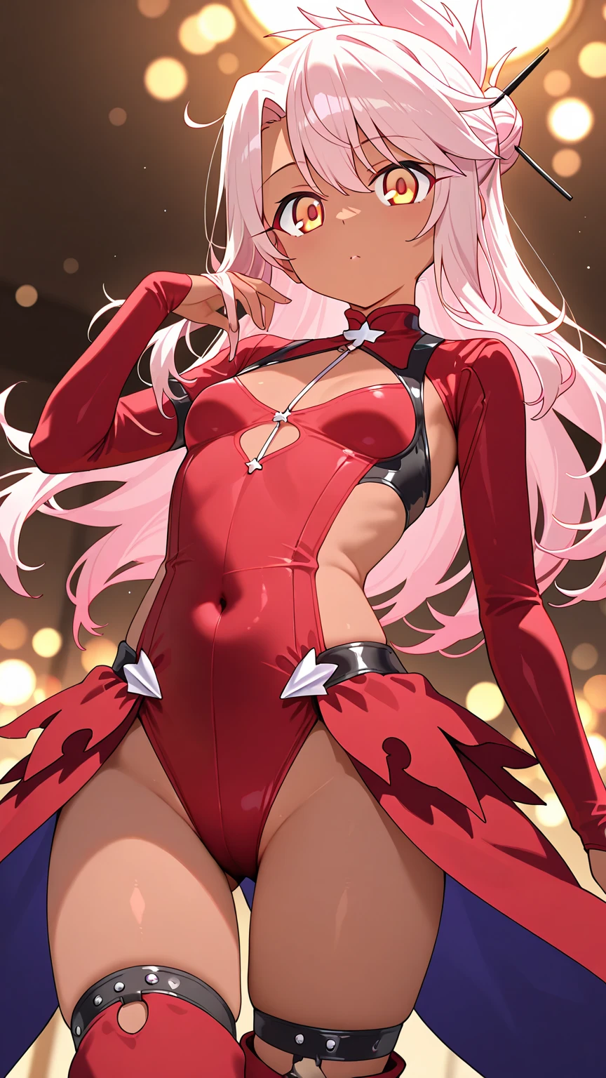 1girl,mylene,(slender,small breasts),pink hair,long hair,(head band:1.3),(red leotard:1.3),cleavage,(upper body:1.3),embarrassed ,blush,(spread legs:1.3),(legs up),(cameltoe:1.3),masterpiece,Noise Reduction,perfect anatomy,high resolution, ultra-detailed, ultra-detailed face,game cg,dutch angle ,beautiful detailed eyes,visualart,five fingers, perfect hands, perfect lighting, sparkling pupils,