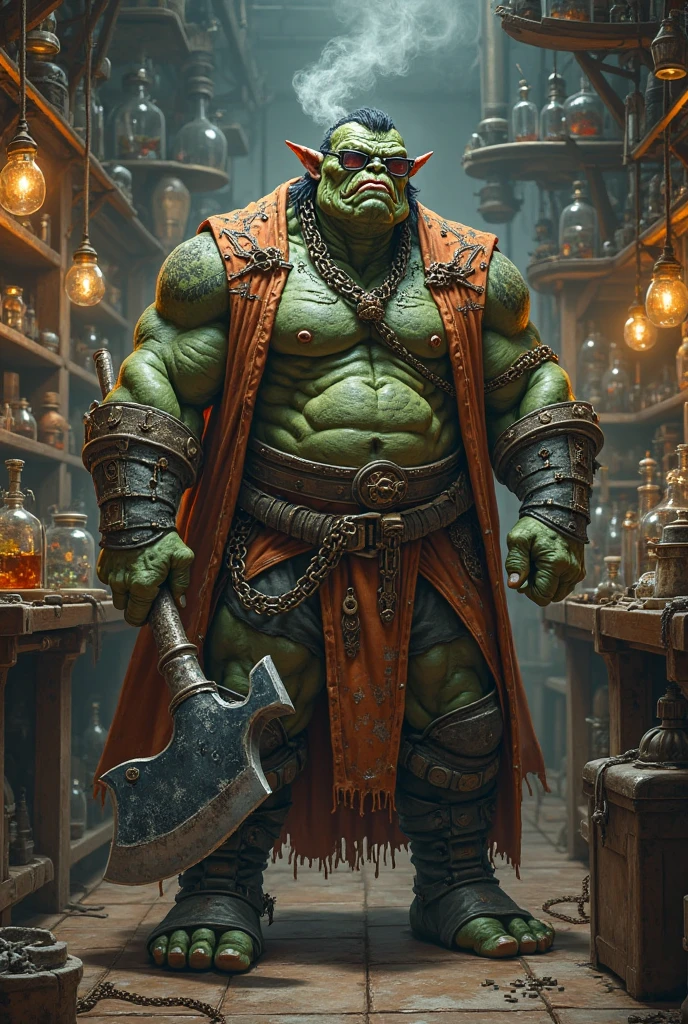 Drawing of the character Alchemist from the game Dota 2
