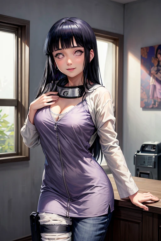 ((obra de arte)), ((melhor qualidade)), ((high resolution)), ((CG Unit 8K extremamente detalhado)),rosto bonito da hinata hyuuga