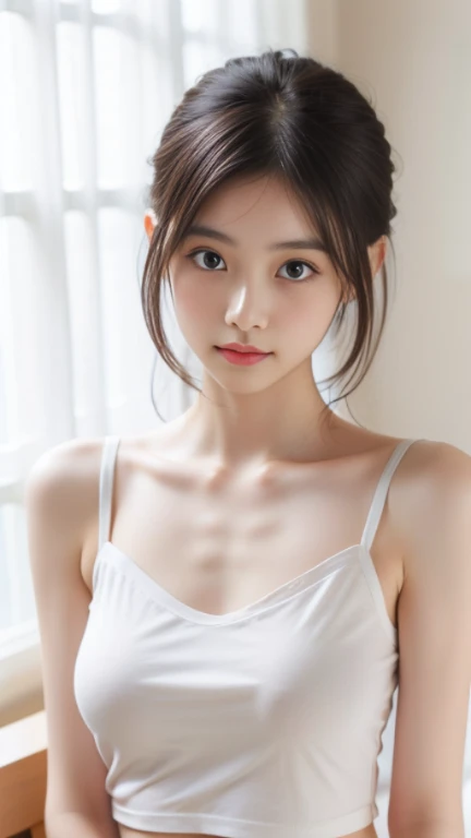 8K,Best quality, masterpiece, ultra high res, (photorealistic:1.4), raw photo, (Authentic skin texture:1.3), (film grain:1.3), (selfie angle),1girl,beautiful detailed eyes and face,masterpiece, best quality,close-up,upper bod, portrait, photography, perfect armpit, shiny