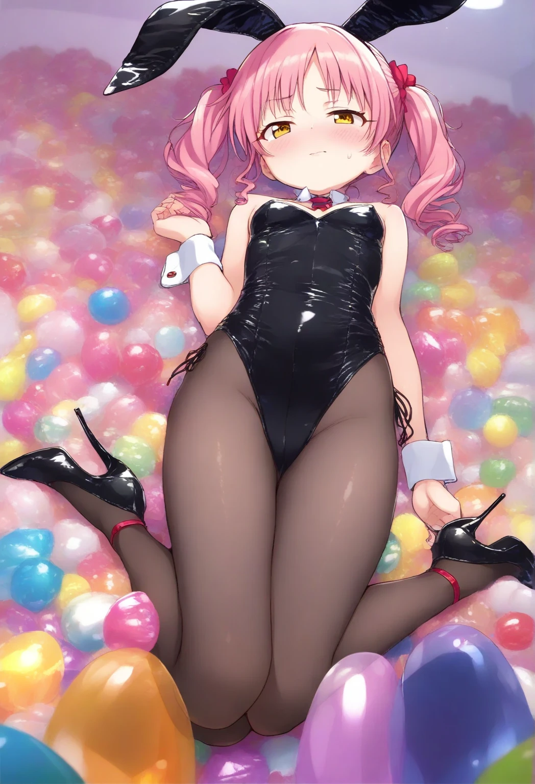 1girl ,((nakano miku,miku nakano)), Blue eyes,Bunny girl,bangs,happy smile, smile, Open your mouth,((black Bunny girl,Fishnet tights,Cleavage,White rabbit ears)),Midnight,My hair is blowing in the wind,whole bodyがイラストに入るように,Slender body,詳細な瞳
BREAK 背景,(casino,Midnight,Flashy lighting,night,Nightclub)
BREAK looking at viewer,Beautiful breasts,whole body,((Lying on your back,lie down,Wide-open legs,Bunny girl,Fishnet tights,Top view))
BREAK (masterpiece:1.2), Highest quality, High resolution, unity 8k wallpaper, (shape:0.8), (Beautiful details:1.6), Highly detailed face, Perfect lighting, Extremely detailed CG, (Perfect hands, Perfect Anatomy),