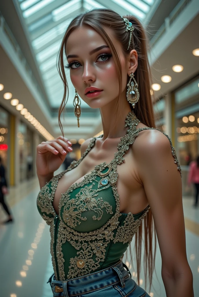 Duas garotas juntas com vestido comprido transparente