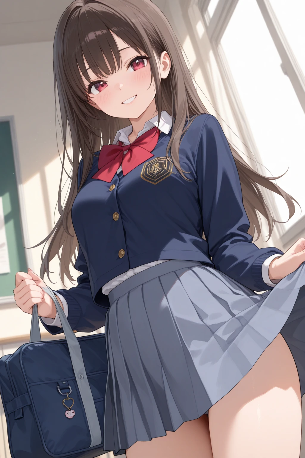 Putting on your shoes (((Pussy juice:1.5,blush))),Are standing, ネイビーのPleated skirt, On the way to school, Crying face, blush Exact number of hands Exact number of hands Browsing Caution,(masterpiece, Highest_quality, expensive_solve, expensive_detailed:1.4),(Vibrant colors,Crystal clear image quality:1.4), (One Girl, alone:1.2), detailedなbackground, (View your viewers, alone focus:1.2), Light on the face, null, blue null, Cowboy Shot,Low - Angle,The viewer looks up from below, sunlight, Lens flare, Written boundary depth, scenery, Open your mouth, Osaka Shizuku, Long Hair, Hair Ribbon, blue eyes, Black Hair, Straight hair, Nijigasaki Gakuen ,(dark tan skin), (dark-skinned female, tanned) Gal Lift up the skirt、background white Expressionless Displeased((Skirt flip))Roll up your skirt Low - Angle (dark tan skin), (dark-skinned female, tanned) slender Slim body (dark tan skin), (dark-skinned female, tanned) , Completely desnuda, No correction,,masterpiece,Highestquality, (((Pixel Perfect, Perfect in every detail))), alone, One girl,,Glare Glare Absurd, High resolution, masterpiece, Highestquality,whiteいフリルシャツ, (Black Skirt:1.1), Black knee socks, Under the spotlight、delicate underwear、(((Show off your underwear)))、Spread your legs、、Light blue underwear、Light blue pants、((Light blue lace panties))、Jacket, Pleated skirt, black knee socks, zettai ryouiki, Plaid, Plaid skirt, blazer,Ahoge, Single Blade, Hair that falls over the shoulders, Brown Hair, Brown eyes, Virgin Killer Costume, whiteいフリルシャツ, (Black Skirt:1.1), Black knee socks, Expressionless look down,Large Breasts, alone, masterpiece