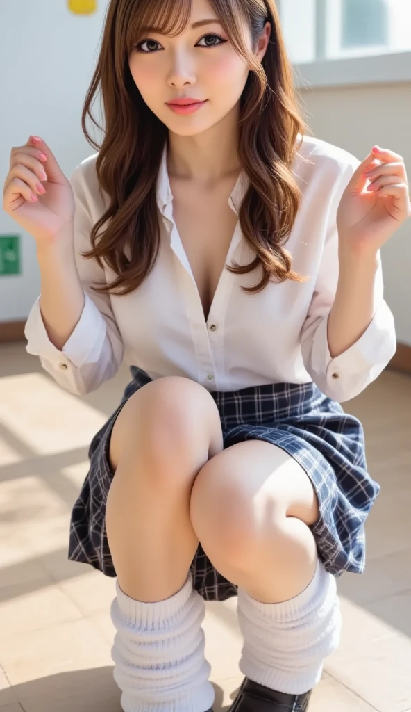 mom, happy smile, perfect. detailed. realist , translucent stuff, Transparent clothing, Shiny oily skin, moist skin, fingers detaileds, detailed hands, beautiful vagina, tight clothing