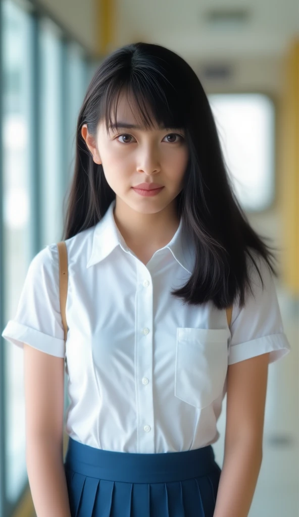 Wanita anime imut dan lucu memakai kacamata bulat