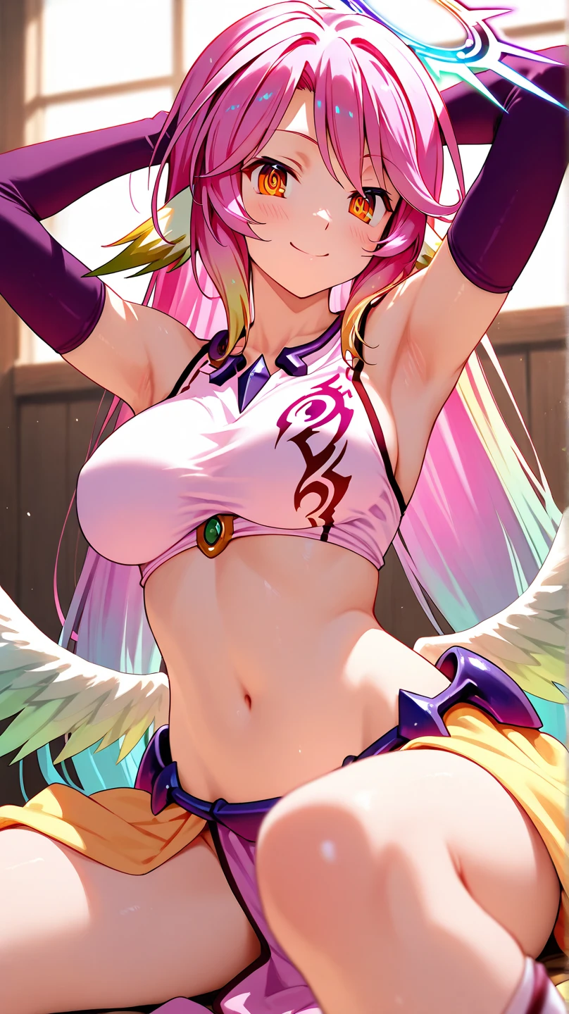 Angewomon the busty milf angel from digimon, looking like a hot babe,gourgeous goddess,beautifull,cute face with a large,curvy voluptuous body, massive breasts, thick thighs wearing see through golden bikini