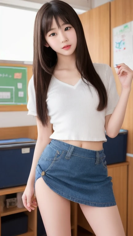 Tabletop, Highest quality, (Realistic photos:1.4), (Smooth lighting:1.05), Very detailed, In detail, High resolution, 8k, Perfect dynamic composition, (楽しいsmile:1.4), Open your mouth, (Beautiful attention to detail), (Clear Eyes), (Beautiful woman with perfect figure: 1.5), (Slim Abs: 1.4), Natural color lip, long wavy hair, Very detailed顔と肌の質感, 20 years old, Perfect and beautiful face, Looking up,Waistline、、Yua Mikami、Brown Hair、Tear Mole、Japanese women、Gal、Waistline、、Symmetrical face、 (high school girl: 1.4)、 (smile: 1.1)、 (Shibuya: 1.3)、Hair fluttering from a cold、(uniform: 1.4)