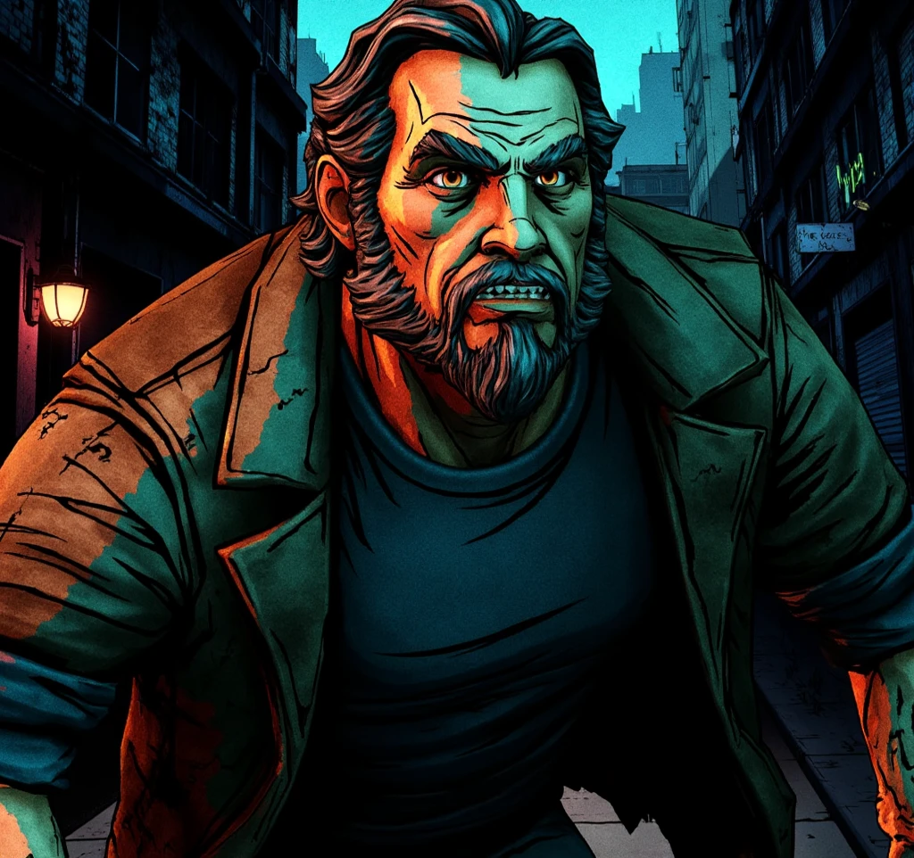 Comics, poster, character design,Dead zombie man, depth of field, bokeh